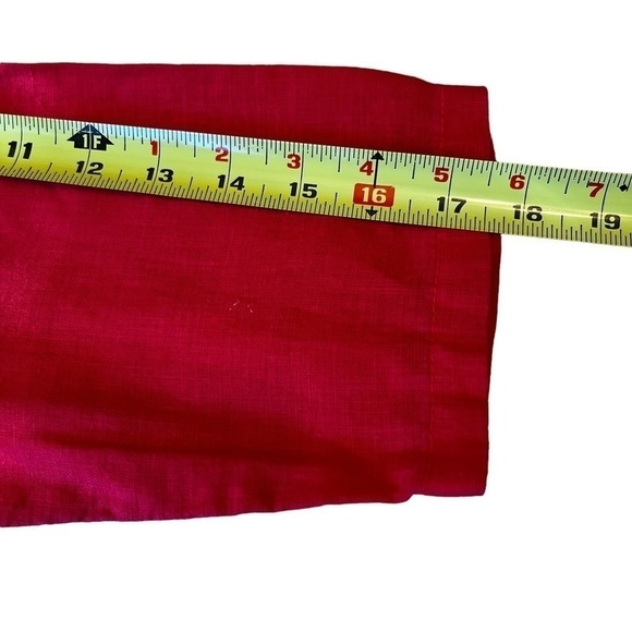 𝅺click by Colour Me Cotton 100% Linen Blouse EUC - Picture 8 of 10